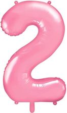 Zdjęcie Partydeco Balon Foliowy Cyfra 2 100Cm Różowy - Sanniki