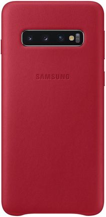 Samsung Leather View Cover do Galaxy S10 Czerwony (EF-VG973LREGWW)