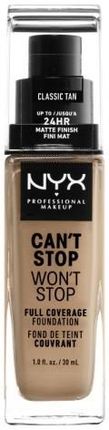 Nyx Professional Makeup Can'T Stop Won'T Stop Full Coverage Foundation Podkład W Płynie Classic Tan 30 ml