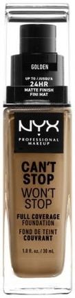Nyx Professional Makeup Can'T Stop Won'T Stop Full Coverage Foundation Podkład W Płynie Golden 30 ml