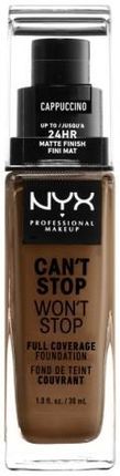 Nyx Professional Makeup Can'T Stop Won'T Stop Full Coverage Foundation Podkład W Płynie Cappuccino 30 ml