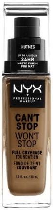 Nyx Professional Makeup Can'T Stop Won'T Stop Full Coverage Foundation Podkład W Płynie Nutmeg 30 ml