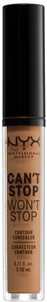 NYX Professional Makeup Can't Stop Won't Stop Contour Concealer Korektor do konturowania Warm Honey 3,5 ml