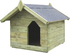 Vidaxl Buda Z Otwieranym Dachem Impregnowane Drewno Sosnowe 74x78,5x61,5cm - Budy dla psów