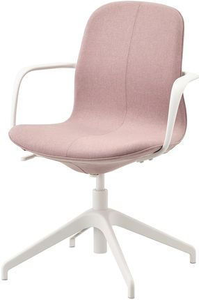 Ikea Langfjall Krzesło Obrotowe Gunnared Jasny Różowy Biały 89252589