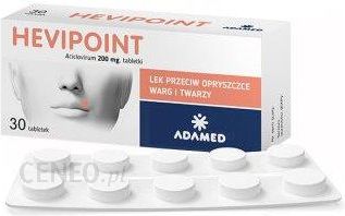 Hevipoint  200 mg Lek przeciw opryszczce warg i twarzy 30 tabl