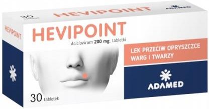 Hevipoint Lek przeciw opryszczce warg i twarzy 30 tabletek