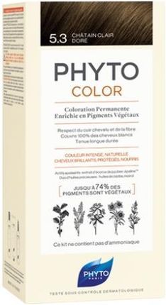 Phyto Color Farba Do Włosów 5.3 Jasny Złoty Kasztan