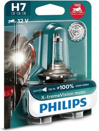 Philips Żarówka H7 X-treme Vision Moto 100%Światła