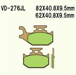 KLOCKI HAMULCOWE VESRAH VD-276JL YAMAHA RAPTOR