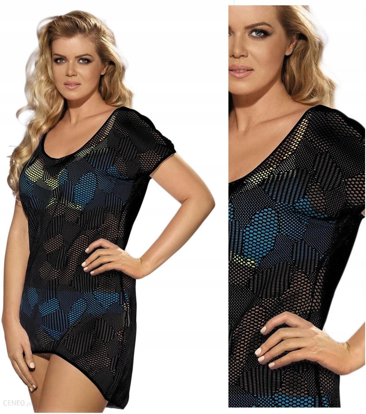 Sukienka plażowa Ava SP1 tunika czarny Ażurowa XL - Ceny i opinie 