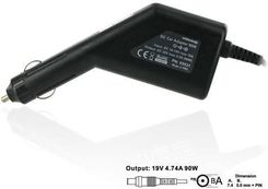 Whitenergy Zasilacz samochodowy HP 19V 4.74A wtyk 7.4 5.0mm+pin (6744)