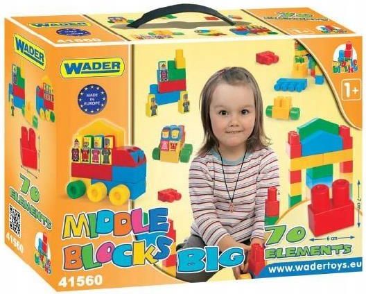 Wader Klocki Middle Blocks Big Zestaw 70el. - ceny i opinie - Ceneo.pl