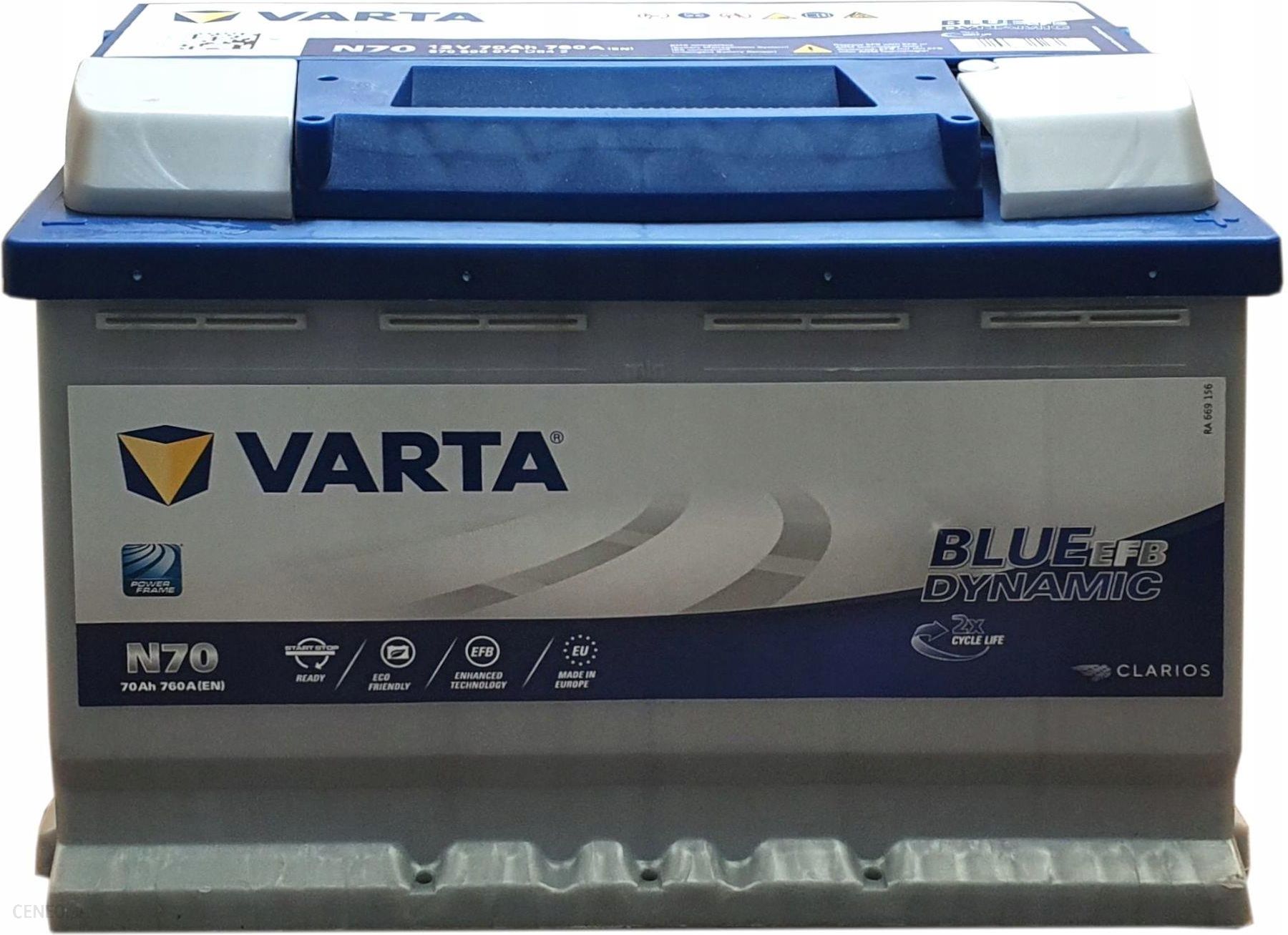 Varta N70 Blue Dynamic 12V 70Ah EFB 570500076D842