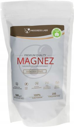 Progress Labs Cytrynian magnezu w proszku 500g