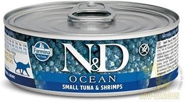 N&D Cat Ocean Small Tuna & Shrimp 80g