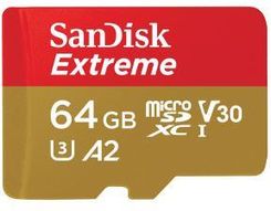 Zdjęcie Produkt z Outletu: SanDisk microSDXC 64GB Extreme U3 V30 UHS-I 100/60 MB/s - Będzin