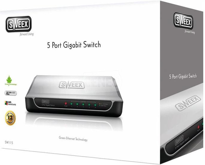 Sweex Switch 5 portów Gigabit (SW115) - Opinie i ceny na Ceneo.pl