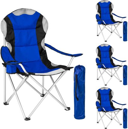 Tec Take 4 Krzesła Turystyczne Wyścielane Niebieski