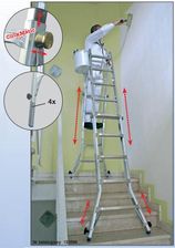 Zdjęcie KRAUSE Drabina przegubowa teleskopowa z regulowanymi nogami 4,14 m 133984 - Kolbuszowa
