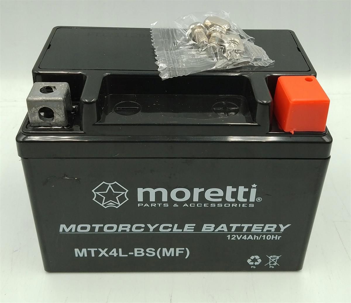 Akumulator Żelowy MTX4L-BS YTX4L-BS 4Ah Moretti - zdjęcie 1 Akumulator Żelowy MTX4L-BS YTX4L-BS 4Ah Moretti