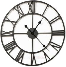 Ihome Zegar Ścienny Black Czarny Metal 60 Cm