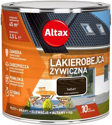 Altax Lakierobejca Żywiczna 2,5L Heban