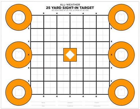 Rite In The Rain Tarcza Strzelecka 25- & 100- Yard Zeroing Target ...