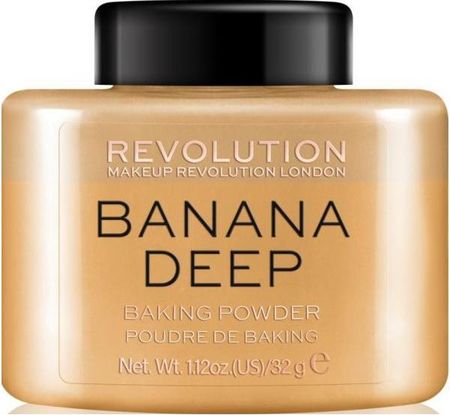 Makeup Revolution Loose Baking Powder Puder sypki Banana DEEP 32g