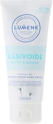 Lumene Klassikko Kasivoide Express Fresh Hand Cream ekspresowo nawilżający krem do rąk 100ml