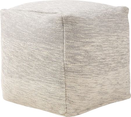 Beliani Puf jasnoszary bawełniany 40 x 40 cm kwadratowy ombre wypełnienie EPS Hirri