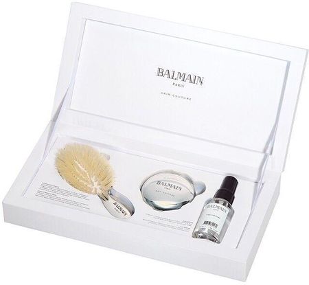 Balmain Silver Spa Brush Mini Szczotka Do Włosów + Mini Lusterko + Silk Perfume 50Ml
