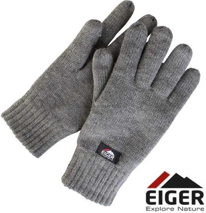 Eiger Rękawiczki Ocieplane Knitted Glove Whit 3M Thinsulate Lining Grey Roz. S (47833)