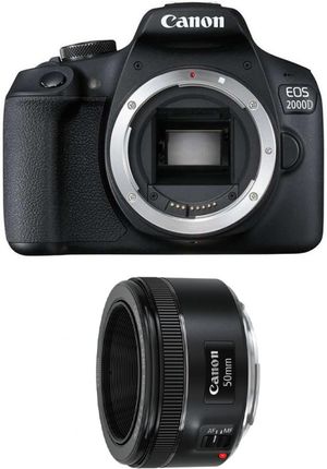 Canon EOS 2000D czarny + 50mm F/1,8 STM 