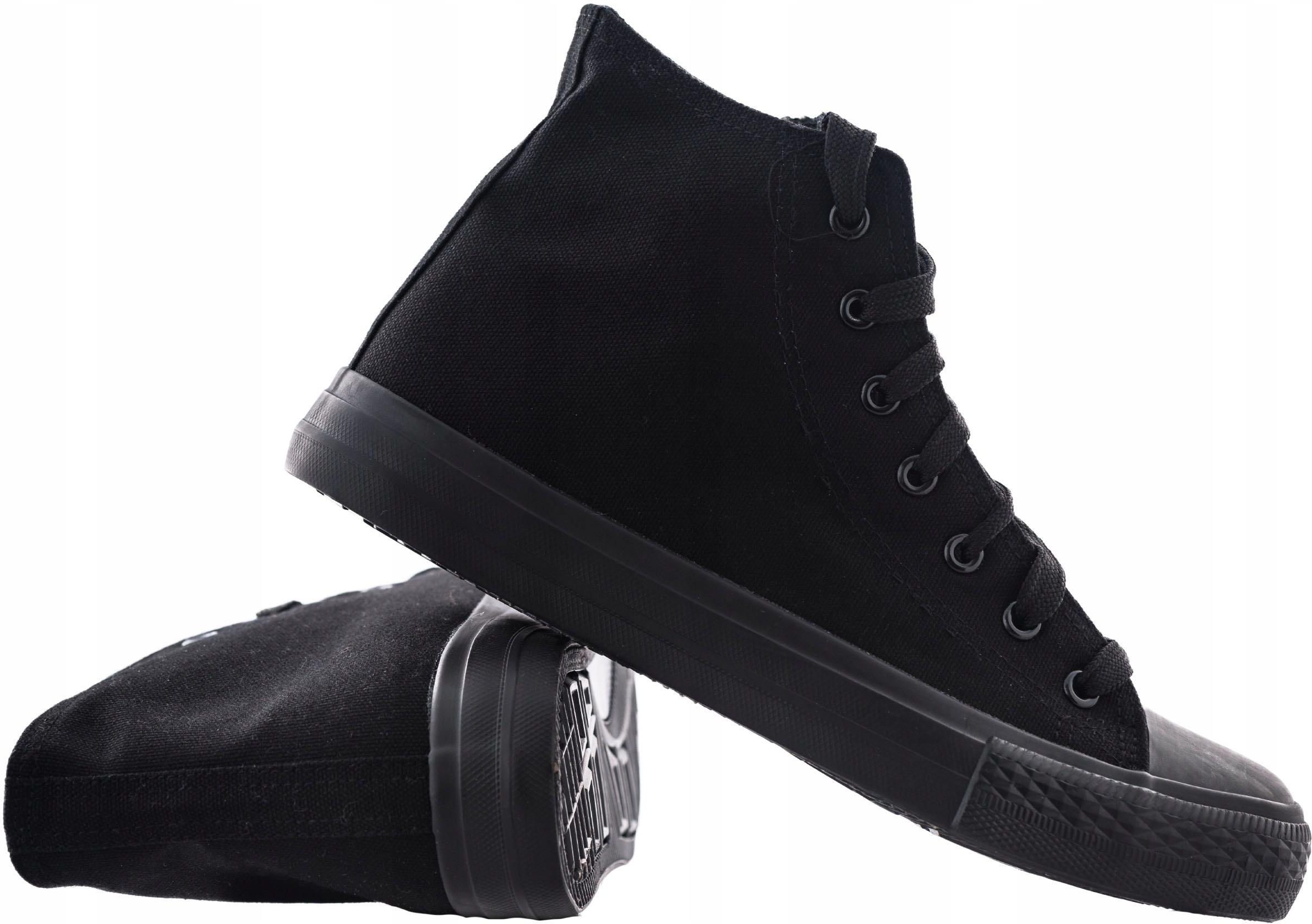 buty męskie wysokie czarne