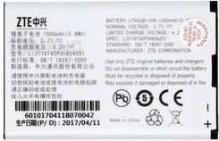 Bateria ZTE MF30 / LI3715T42P3H654251 1500MAH 5.6WH LI-ION 3.7V ...
