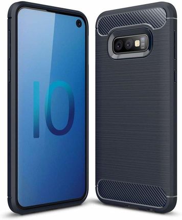 Hurtel Carbon Case Elastyczne Etui Samsung Galaxy S10E Niebieski