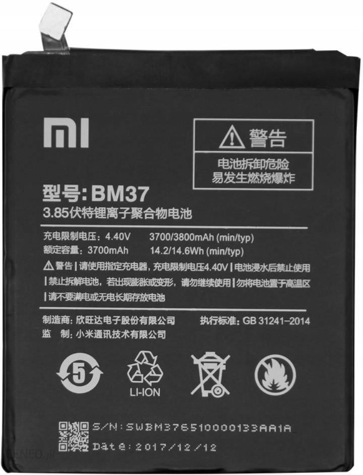 Bateria Xiaomi Oryginalna Bateria Xiaomi Bm37 Mi 5s Plus 3800mah Opinie I Ceny Na Ceneo Pl