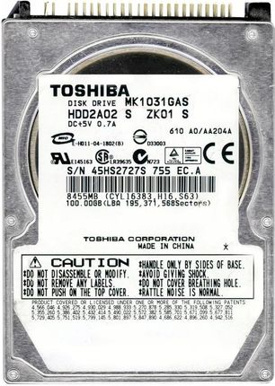 Toshiba 100GB MK1031GAS