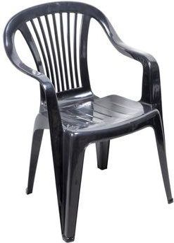 Ołer Garden Krzesło Ogrodowe Beryl Plastikowe Antracytowe