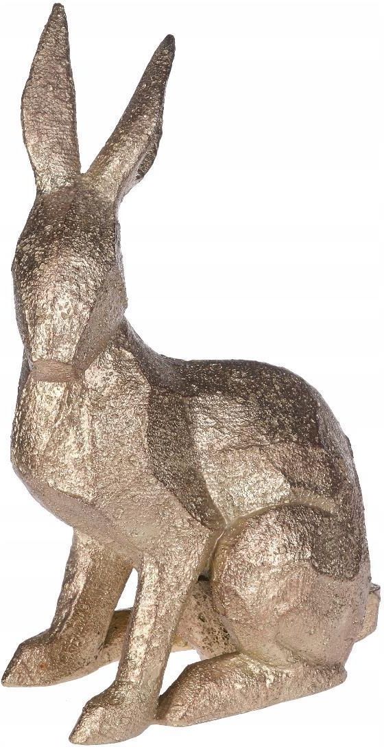 Miloo Home Figurka złoty zając Wielkanoc 24x14x40 Opinie i atrakcyjne