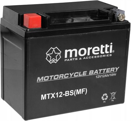 Akumulator Żelowy MTX12-BS YTX12-BS 12Ah Moretti