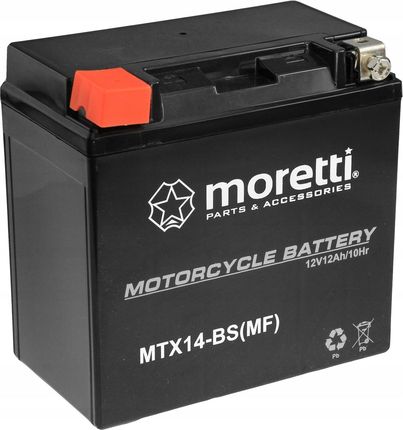 Akumulator Żelowy MTX14-BS YTX14-BS 12Ah Moretti