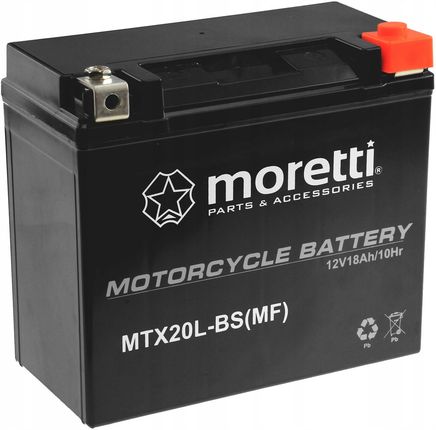 Akumulator Żelowy MTX20L-BS YTX20L-BS 18Ah Moretti