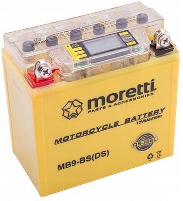 Akumulator Żelowy LCD MB9-BS YB9-BS 9Ah Moretti - zdjęcie 2 Akumulator Żelowy LCD MB9-BS YB9-BS 9Ah Moretti