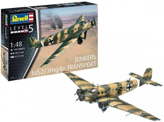 【新品・希少品】Revell Junkers Ju 52/3m Revell Junkers Ju52/3M Transport - Ceny i opinie - Ceneo.pl