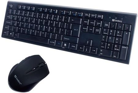 Sandberg DesktopSet keyboard and mouse set Norway Zestaw klawiatura i mysz Nordycki Czarny (63120)