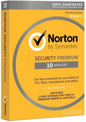 Symantec Norton Security Premium 2018 Pl (10 Stanowisk, 3 Lata)