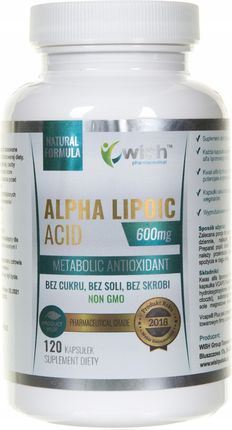 WISH Alpha Lipoic Acid 600mg Metabolic Antioxidant kwas Alfa - Liponowy 120 kaps