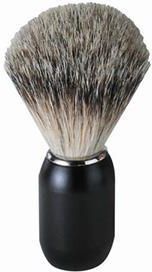 Becker Manicure Shaving Shop  Pędzel do golenia z włosia borsuka matowa metalowa rączka 1szt